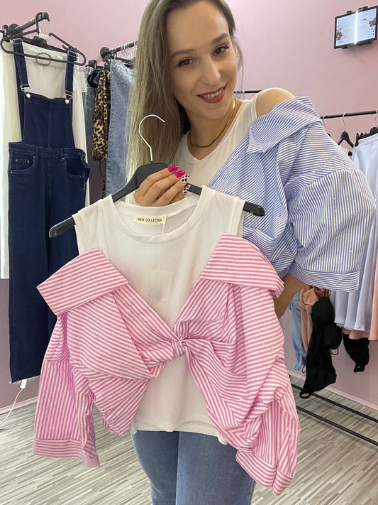 Top - Camicia con Brillantini