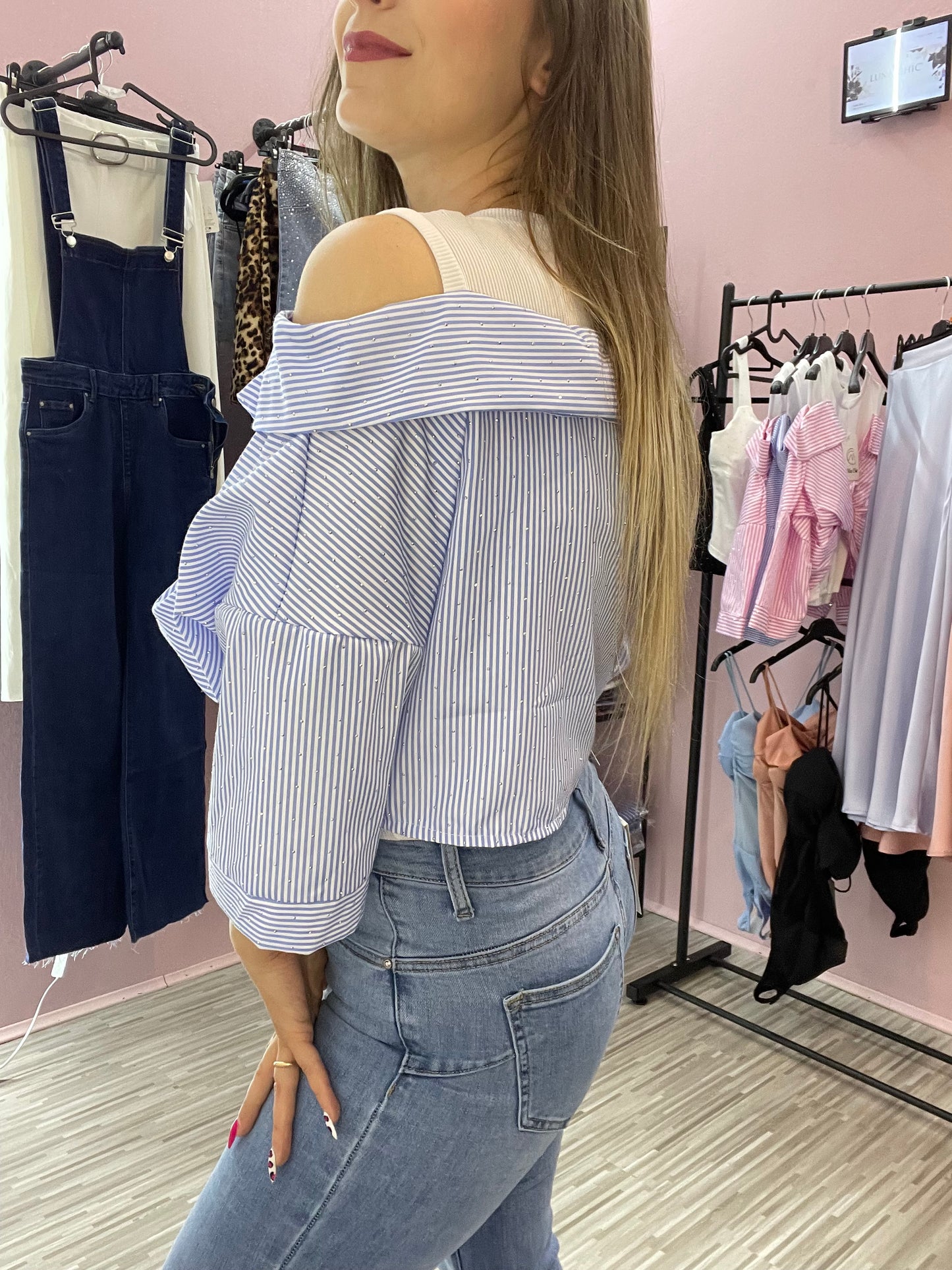 Top - Camicia con Brillantini